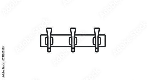 Three Beer Tap Handles on a Bar Dispenser.