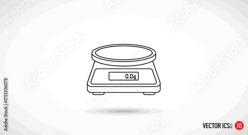 Digital Kitchen Scale with Zero Reading Display.