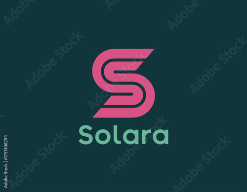 This logo features a stylized 'S', creatively designed with dual colors, representing uniqueness and modern identity for branding and visual appeal.