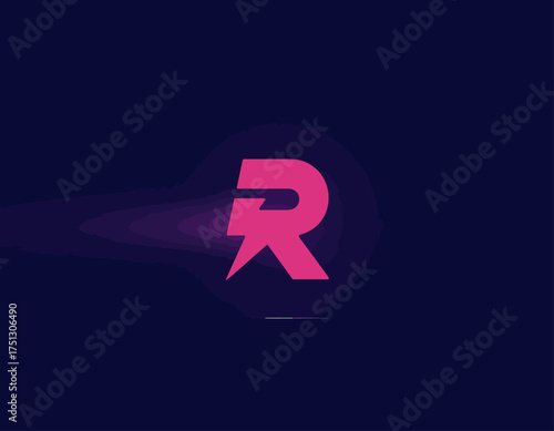 This R logo showcases a dynamic and modern design, infused with a bold pink aesthetic that evokes energy, creativity, and a sense of forward motion.