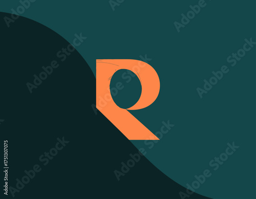 An artistic representation of the letter R, utilizing a stylish gradient and an abstract background, symbolizing creativity, dynamic expressions, and modern design trends.