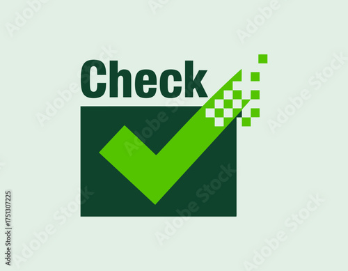 This bold check mark icon in green represents assurance and reliability, making it a perfect choice for brands focused on verification, quality, or trustworthiness in their services.