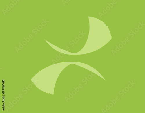 This image showcases two flowing, abstract green shapes, embodying vitality and nature, set against a minimalistic background that provides a refreshing and modern aesthetic.