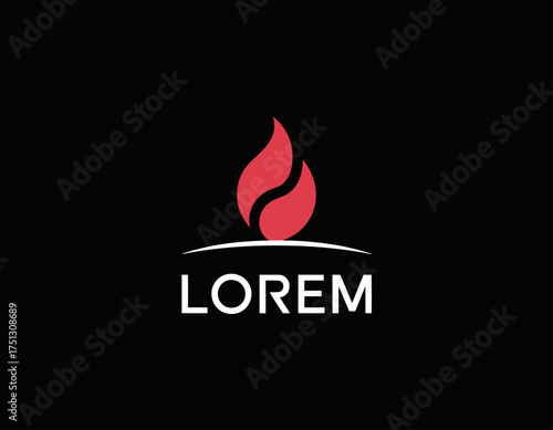 This dynamic logo features a vibrant flame symbol representing passion and energy, perfect for businesses in tech and creative fields seeking innovation and inspiration.