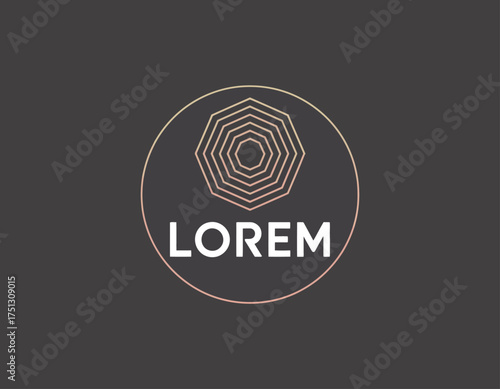 An intriguing hexagonal logo design featuring layered lines, symbolizing structure and innovation, ideal for technology and modern businesses.
