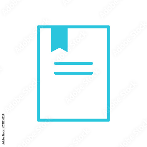 Book Bookmark icon. Isolated on white background. Blue icon