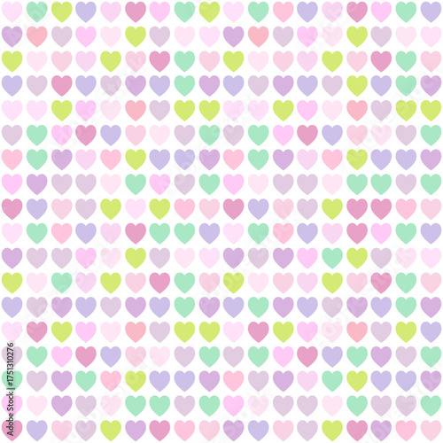 Majestic Hearts, Colorful Seamless Pattern Design
