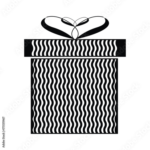 line art gift box vector