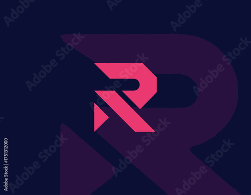 This logo showcases a bold and dynamic stylized letter 'R', capturing attention with its vibrant colors, making it suitable for modern brands seeking a strong identity.