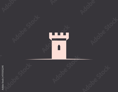 A sophisticated castle logo that embodies the concepts of security, strength, and resilience, showcasing an impressive structure linked to heritage and tradition.