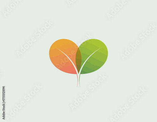 The image showcases two vibrant heart-shaped leaves, symbolizing growth, harmony, and the interconnectedness of nature with a warm and inviting color palette that speaks to life.