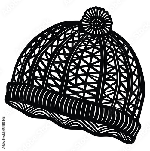 vector illustration of a bird in a cage with an apple and decorative sphere