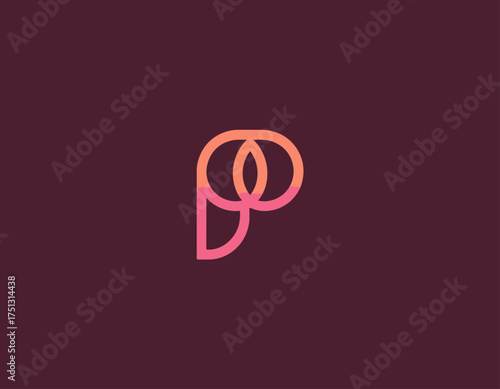 This elegant logo design combines stylized initials with a gradient effect, conveying sophistication, professionalism, and a modern touch in branding and identity.