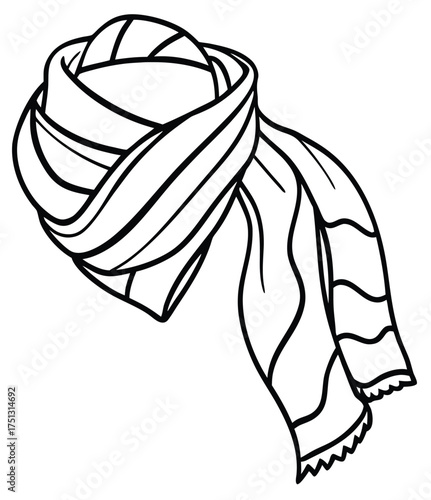 Knitted Scarf A Cozy Accessory for Winter Fashion, Stylish Neckwear for Cold Weather, and a Warm Woolen Wrap