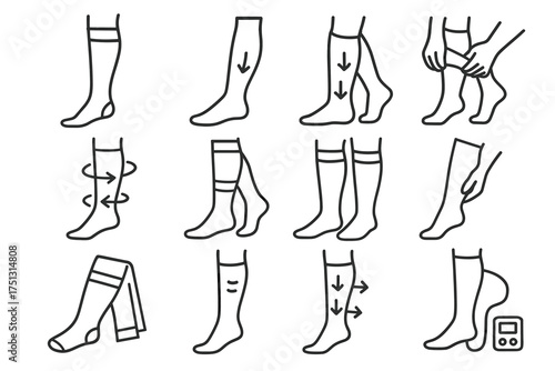Compression socks: usage, benefits, and application steps illustrated