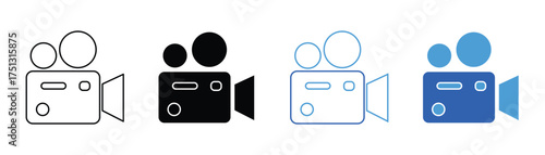 Video icon set. vector illustration. Flim symbol