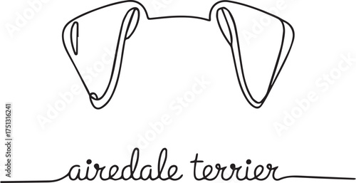 Airedale Terrier Line Art Illustration