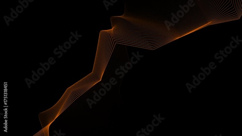 Abstract Colorful Lines Animation on Black Background – Motion Graphics, Visual Effect, Looping Video