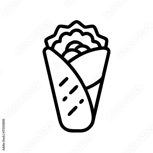 Delicious shawarma wrap, a popular middle eastern dish