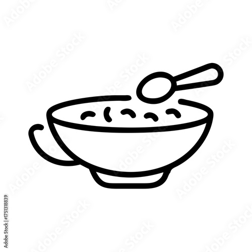 Bowl of cereal with spoon