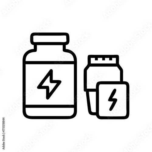 Protein supplement icon in vector format