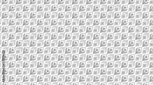 Seamless Light Gray Abstract Geometric Pattern with Interlocking Diamond Shapes for Modern Background and Wallpaper Design