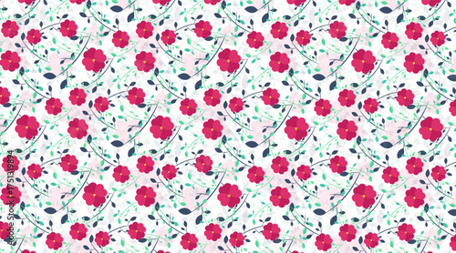 Seamless Flower Pattern | Elegant Floral Background Design for Fabric, Wallpaper, and Branding