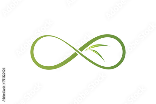 Minimalist abstract sugar cane infinity symbol design