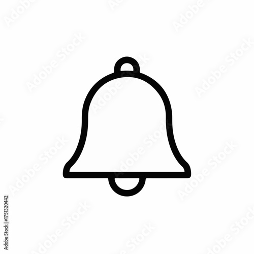 Simple line art illustration of a notification bell icon, symbolizing alerts and communication.