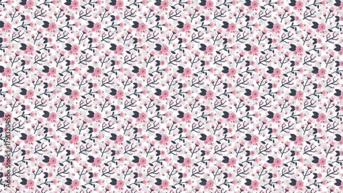 Seamless Flower Pattern | Elegant Floral Background Design for Fabric, Wallpaper, and Branding
