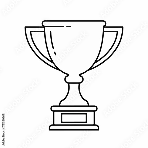 Simple line drawing of a classic trophy symbolizing achievement and victory
