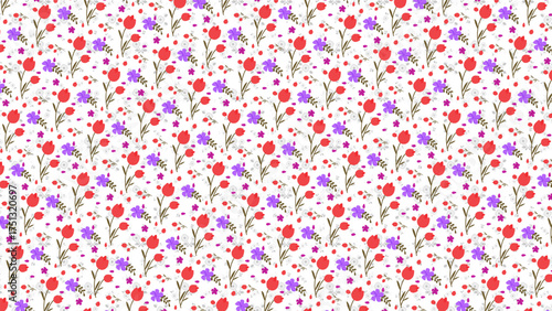 Seamless Flower Pattern | Elegant Floral Background Design for Fabric, Wallpaper, and Branding