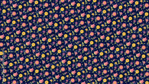 Seamless Flower Pattern | Elegant Floral Background Design for Fabric, Wallpaper, and Branding