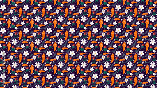 Seamless Flower Pattern | Elegant Floral Background Design for Fabric, Wallpaper, and Branding