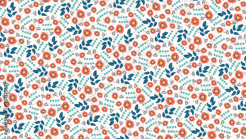 Seamless Flower Pattern | Elegant Floral Background Design for Fabric, Wallpaper, and Branding