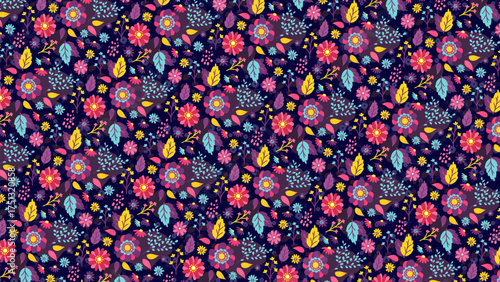 Seamless Flower Pattern | Elegant Floral Background Design for Fabric, Wallpaper, and Branding