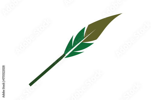 Sugar cane stalk designed as a quill pen icon