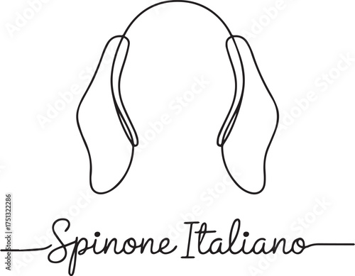 Spinone Italiano Dog Breed Minimalist Outline