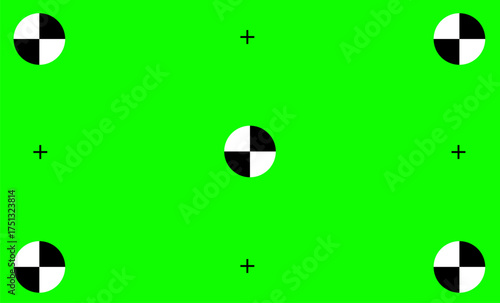 Green Screen With Tracking Motions Mark. Vector illustration