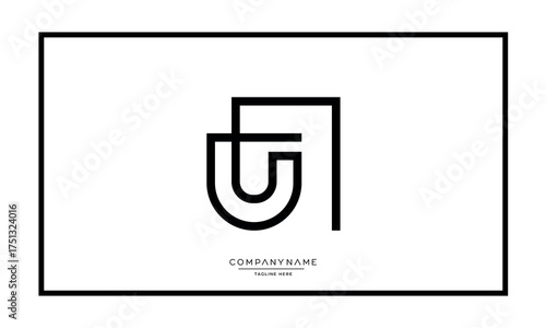 Alphabet letters U or UU logo monogram