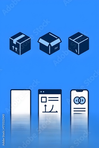 vector illustration of a set of icons for design