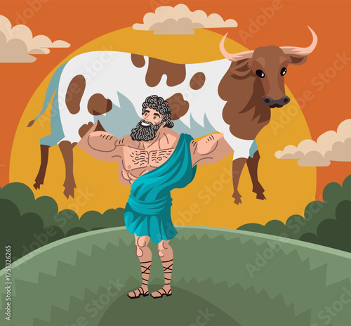 milo of croton training with an ox on his shoulders