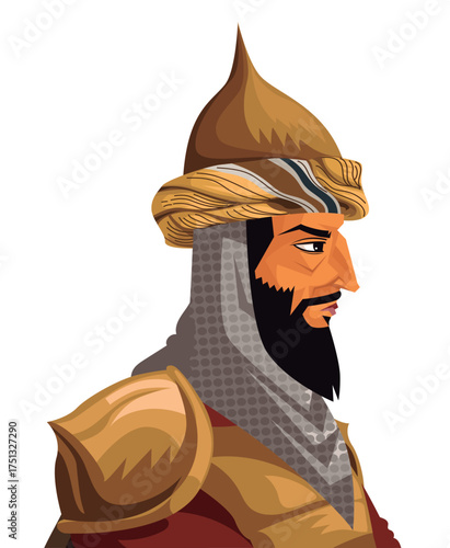 portrait of saladin the sultan of egypt and syria