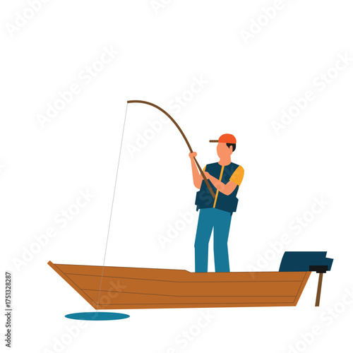 fishing alone in the middle of the sea