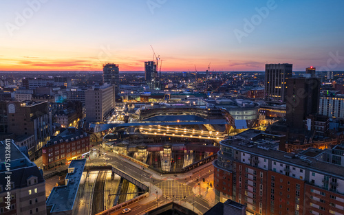Birmingham New street Station Blue hour