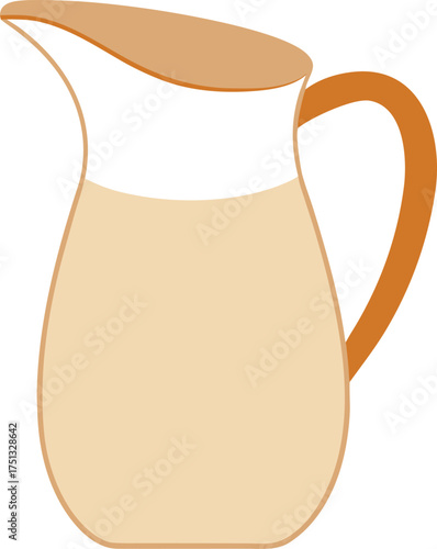 cream pitcher clip art on transparent background