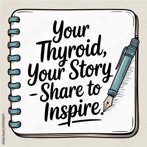 Your Thyroid Your Story Awareness Illustration