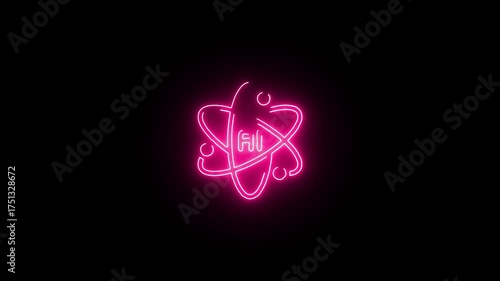 Artificial Intelligence Icon Animation  Futuristic Tech Motion Graphic