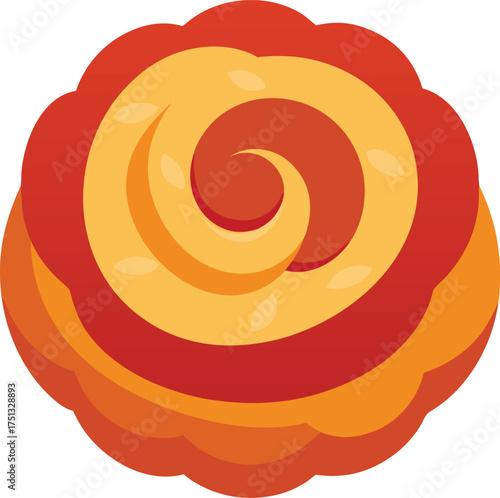 danish pastry clip art on transparent background