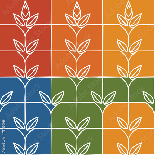  twilight clementine icons — monoline leaf stripe repeat